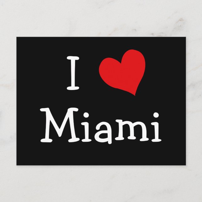 I Liebe Miami Postkarte (Vorderseite)