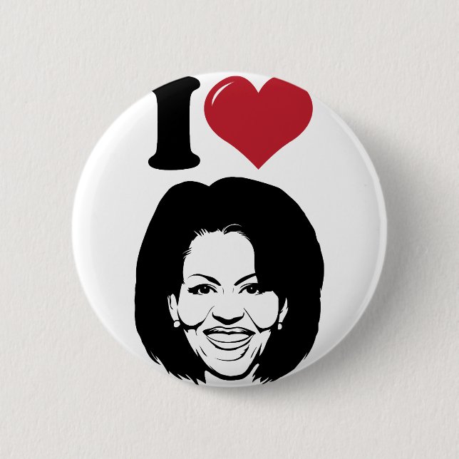 I Liebe Michelle Obama Button (Vorderseite)