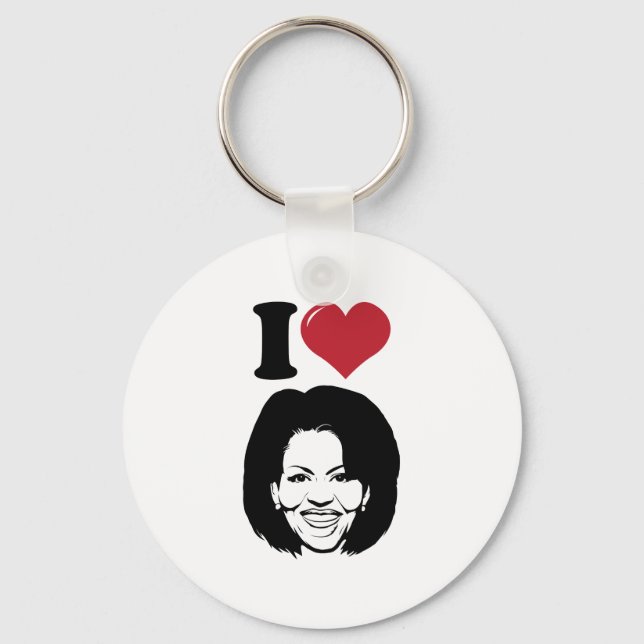 I Liebe Michelle Obama Schlüsselanhänger (Vorderseite)