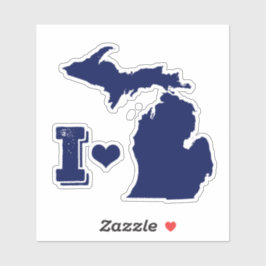 I Liebe Michigan Aufkleber