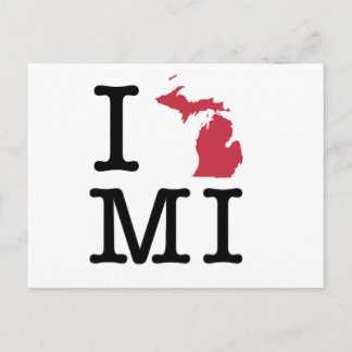 I Liebe Michigan Postkarte