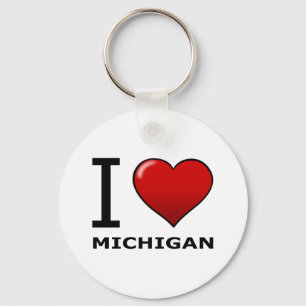 I LIEBE MICHIGAN SCHLÜSSELANHÄNGER