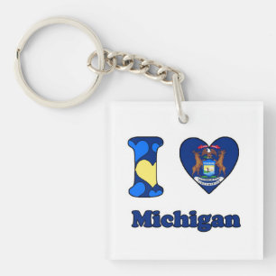 I Liebe Michigan Schlüsselanhänger