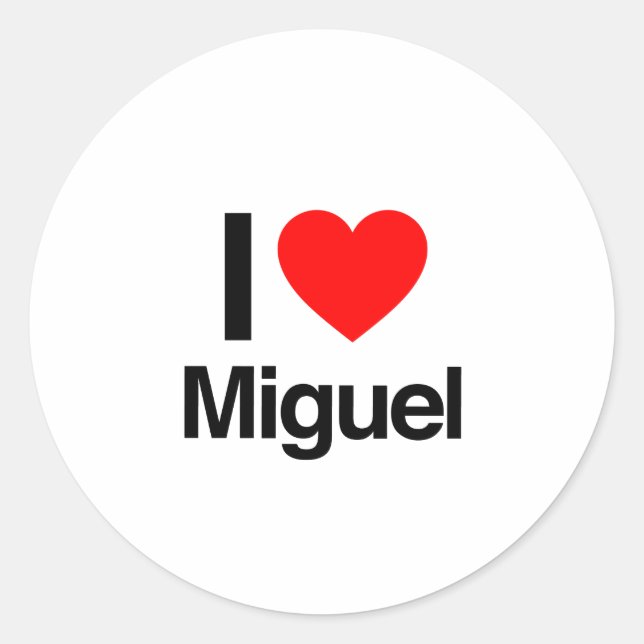 i Liebe miguel Runder Aufkleber (Vorderseite)