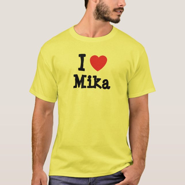 I Liebe Mika Herzlicher T - Shirt (Vorderseite)