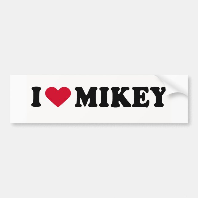 I LIEBE MIKEY AUTOAUFKLEBER (Vorne)