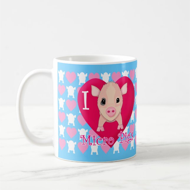 I Liebe-Mikro-Schweine Kaffeetasse (Links)