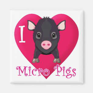 I Liebe-Mikro-Schweine Magnet