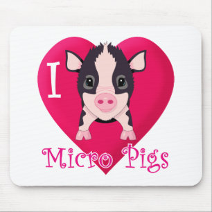 I Liebe-Mikro-Schweine Mousepad