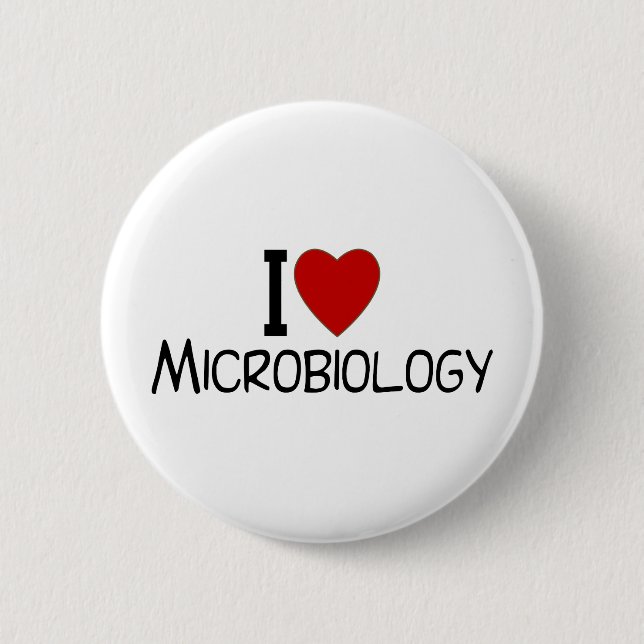 I Liebe Mikrobiologie Button (Vorderseite)