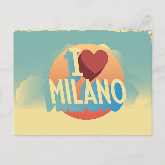 I Liebe Milano Postkarte (Vorderseite)