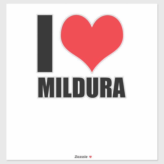 I Liebe Mildura Aufkleber (Blatt)