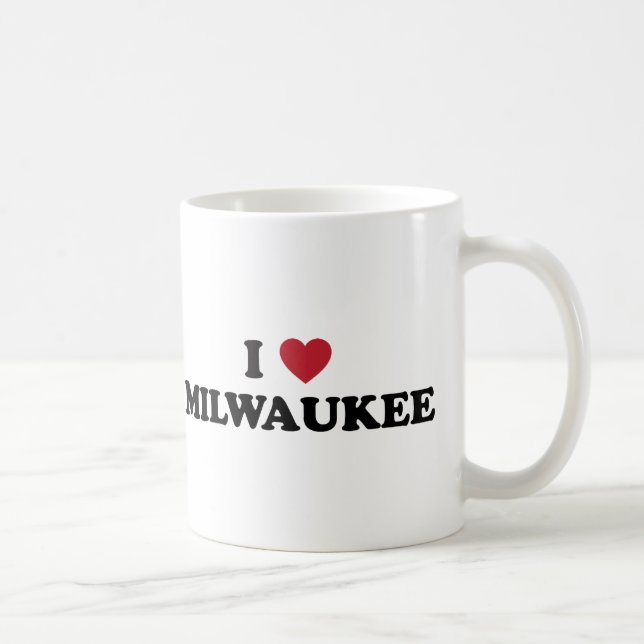I Liebe Milwaukee Wisconsin Kaffeetasse (Rechts)
