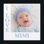 I Liebe Mimi Typografie Foto Magnetkarte<br><div class="desc">Sweet Fotokarte mit I L-O-V-E Mimi Typografie. Fügen Sie Ihr eigenes Foto zu anpassen. So niedlich!</div>