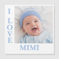 I Liebe Mimi Typografie Foto Magnetkarte