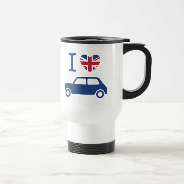 I Liebe Mini Coopers Blue - Reisebecher (Rechts)