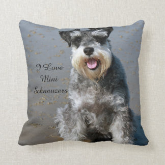 I Liebe Mini Schnauzers Throw Kissen