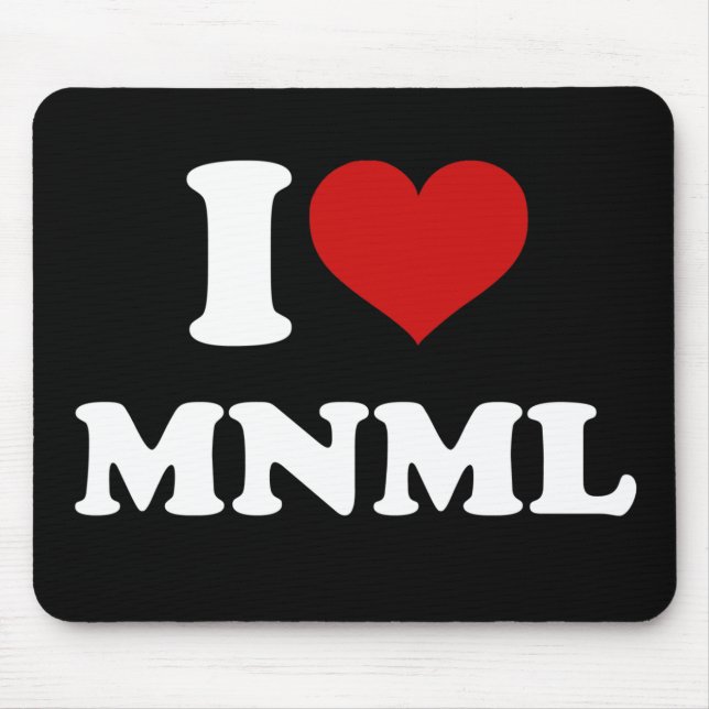 I Liebe Minimal Mousepad (Vorne)