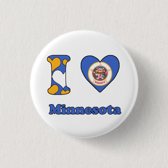 I Liebe Minnesota Button (Vorderseite)