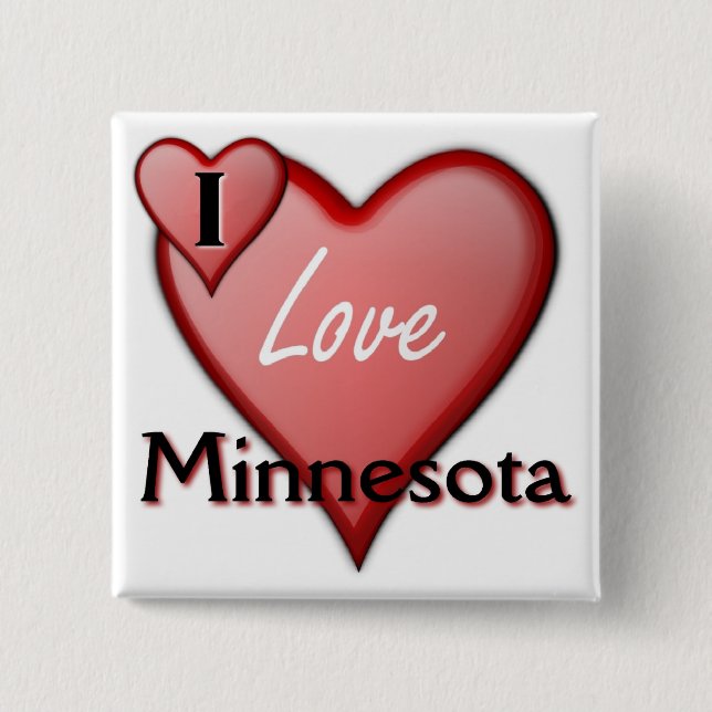 I Liebe Minnesota Button (Vorderseite)