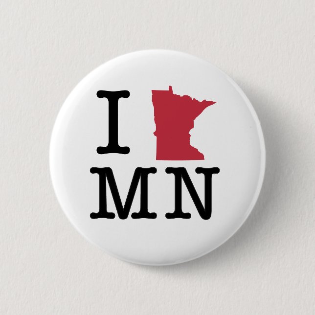 I Liebe Minnesota Button (Vorderseite)