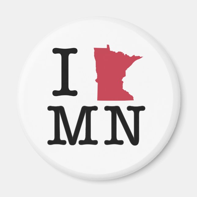 I Liebe Minnesota Magnet (Vorne)