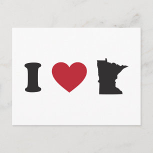 I Liebe Minnesota Postkarte