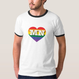 I Liebe Minnesota Rainbow Heart T-Shirt
