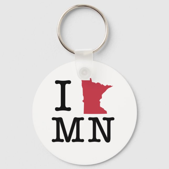 I Liebe Minnesota Schlüsselanhänger (Vorderseite)