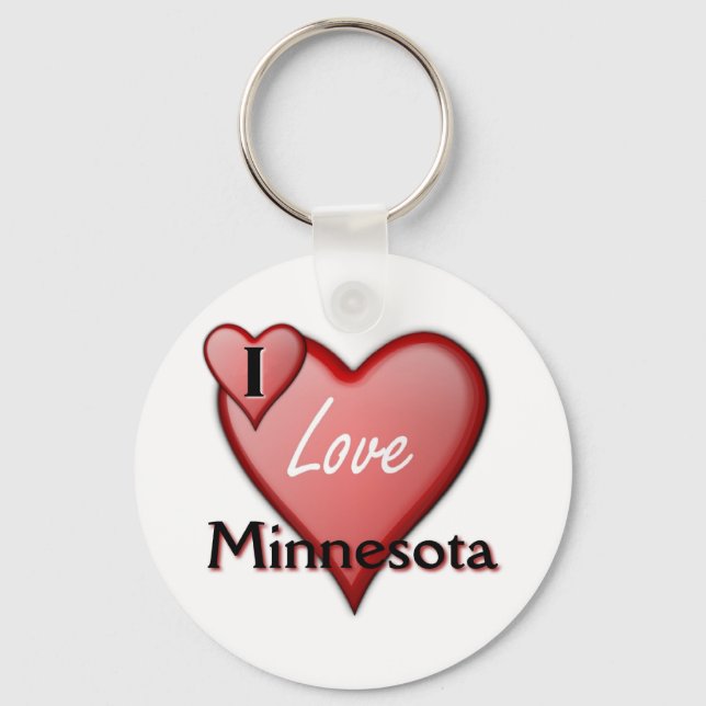 I Liebe Minnesota Schlüsselanhänger (Vorderseite)