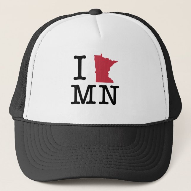 I Liebe Minnesota Truckerkappe (Vorderseite)