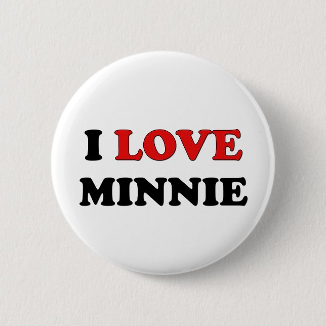 I Liebe Minnie Button (Vorderseite)