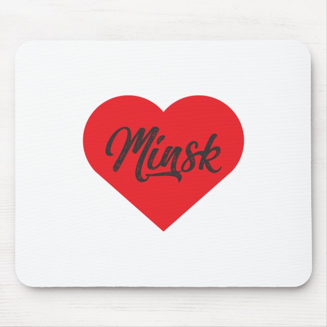 I Liebe Minsk - Belarus Mousepad (Vorne)