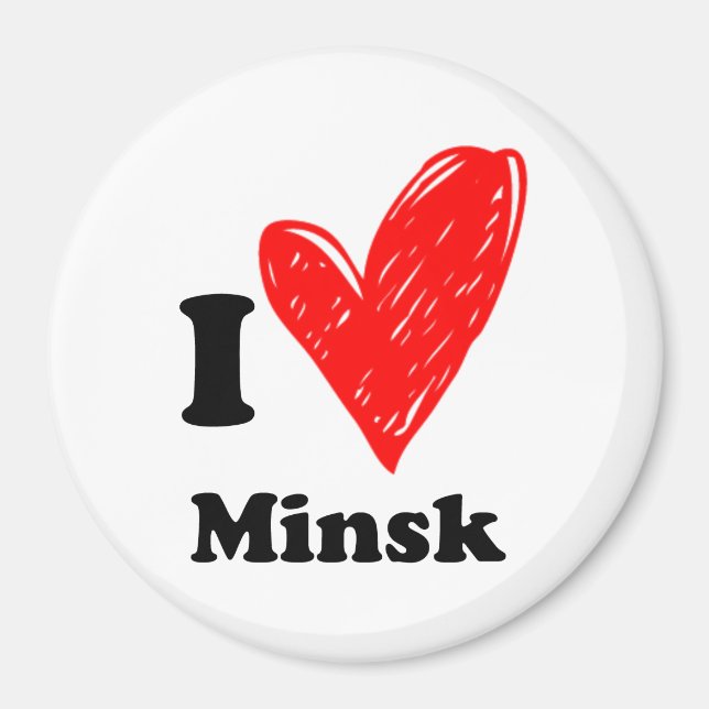 I Liebe Minsk Magnet (Vorne)