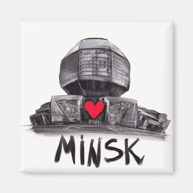 I Liebe Minsk Magnet (Vorne)