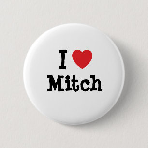 I Liebe Mitch Herz Brauch personalisiert Button