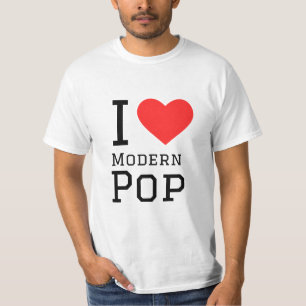 I Liebe moderne Pop-Aufkleber T-Shirt