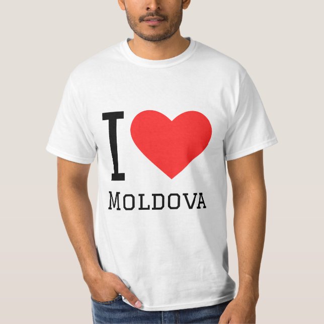 I Liebe Moldova-Quadratzer T-Shirt (Vorderseite)