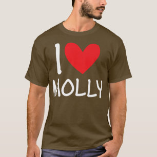 I Liebe Molly Name Personalisiert Girl BESTE FREUN T-Shirt