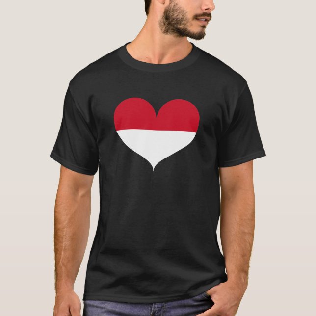 I Liebe Monaco Flag T-Shirt (Vorderseite)