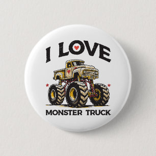I Liebe Monster Truck Button