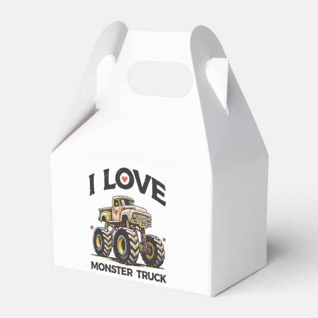 I Liebe Monster Truck Geschenkschachtel (Vorderseite)