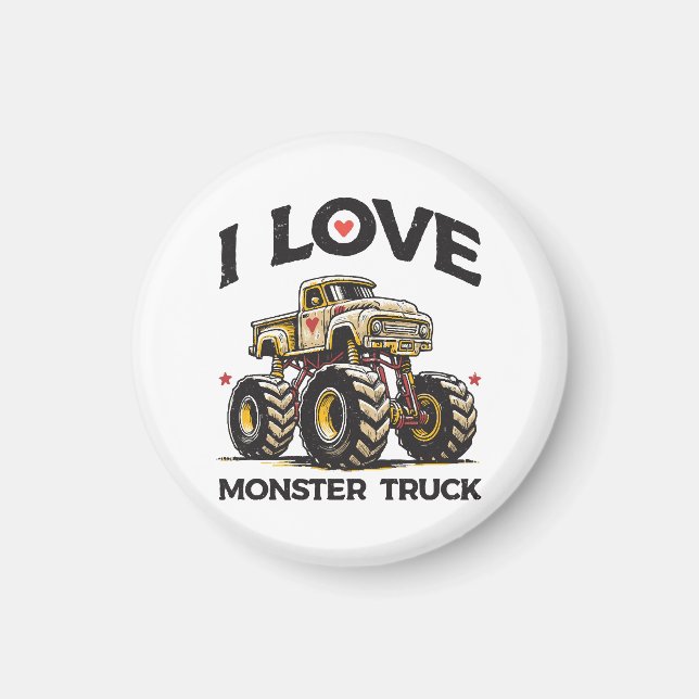 I Liebe Monster Truck Magnet (Vorne)