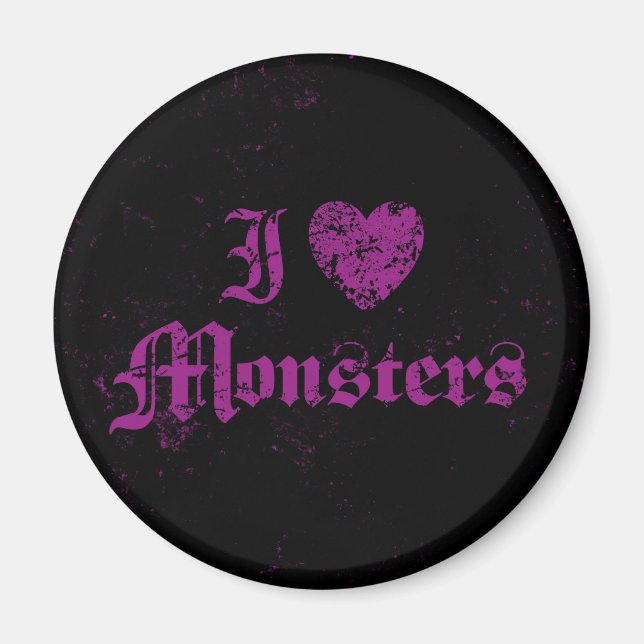 I Liebe Monsters Magnet (Vorne)