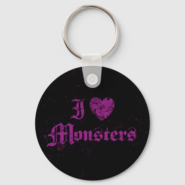 I Liebe Monsters Schlüsselanhänger (Vorderseite)