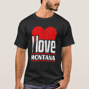 I Liebe Montana Best Zuhause Staat I Heart Montana T-Shirt