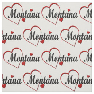 I Liebe Montana Herz Stoff