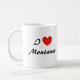 I Liebe Montana Herz Typografie Kaffeezubereitung  Kaffeetasse