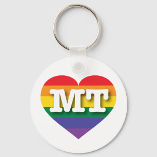 I Liebe Montana Rainbow Heart Schlüsselanhänger