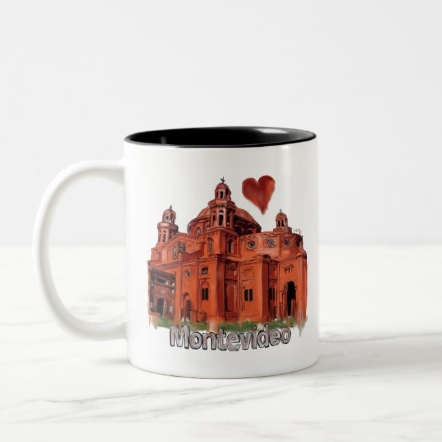 I Liebe Montevideo Zweifarbige Tasse (Links)